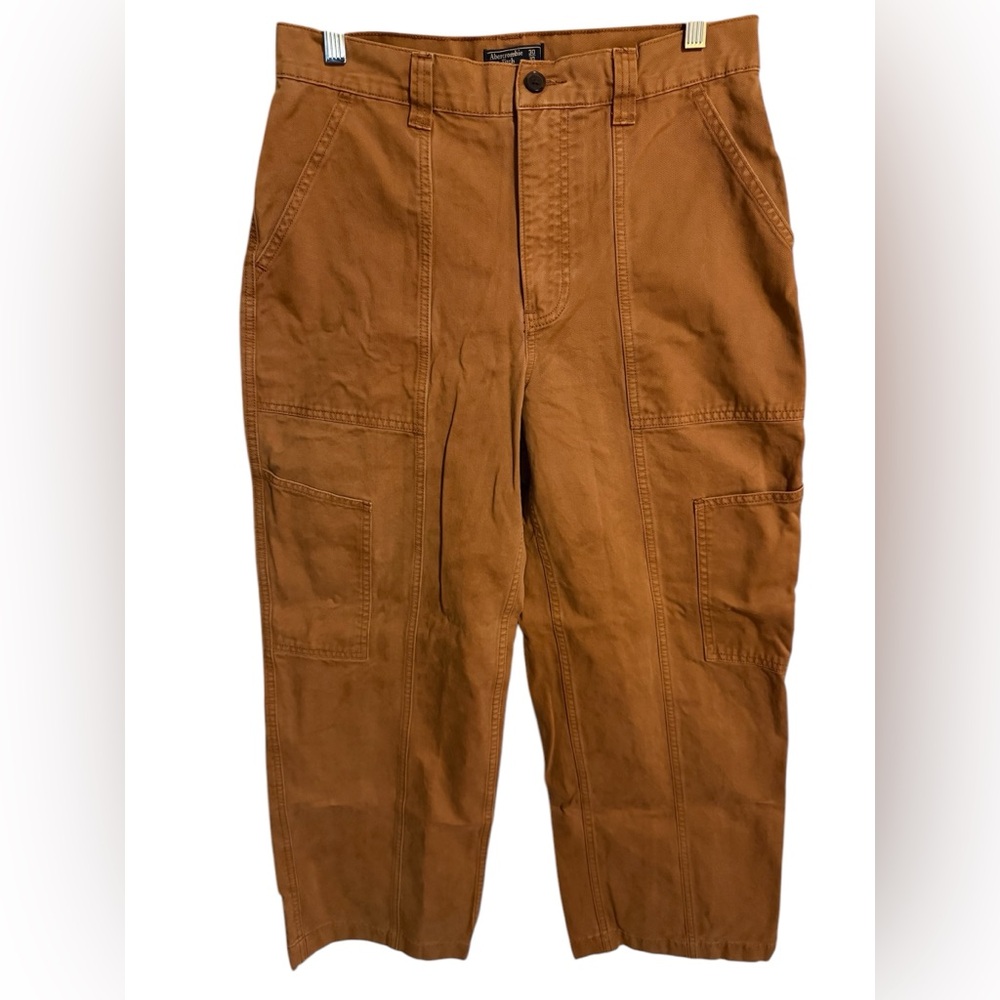 Abercrombie & Fitch Cargo Pants wide leg women’s sz 10/30 rust color